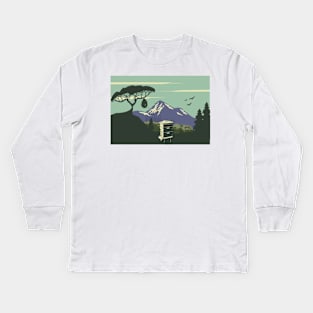 Mountain Nature Kids Long Sleeve T-Shirt